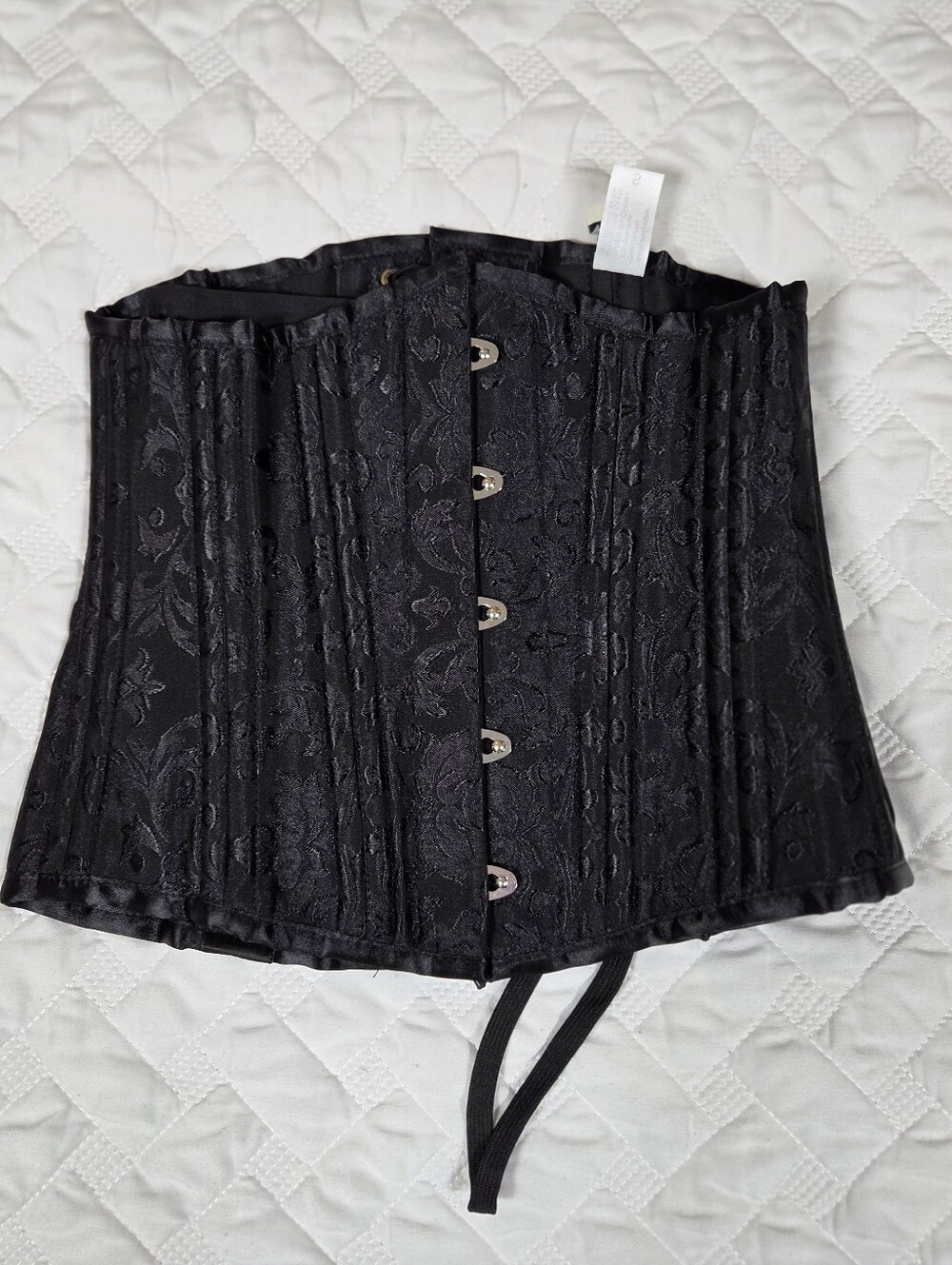 SHAPERX Black Steel Boned Short Torso Waist Trainer Corset Small